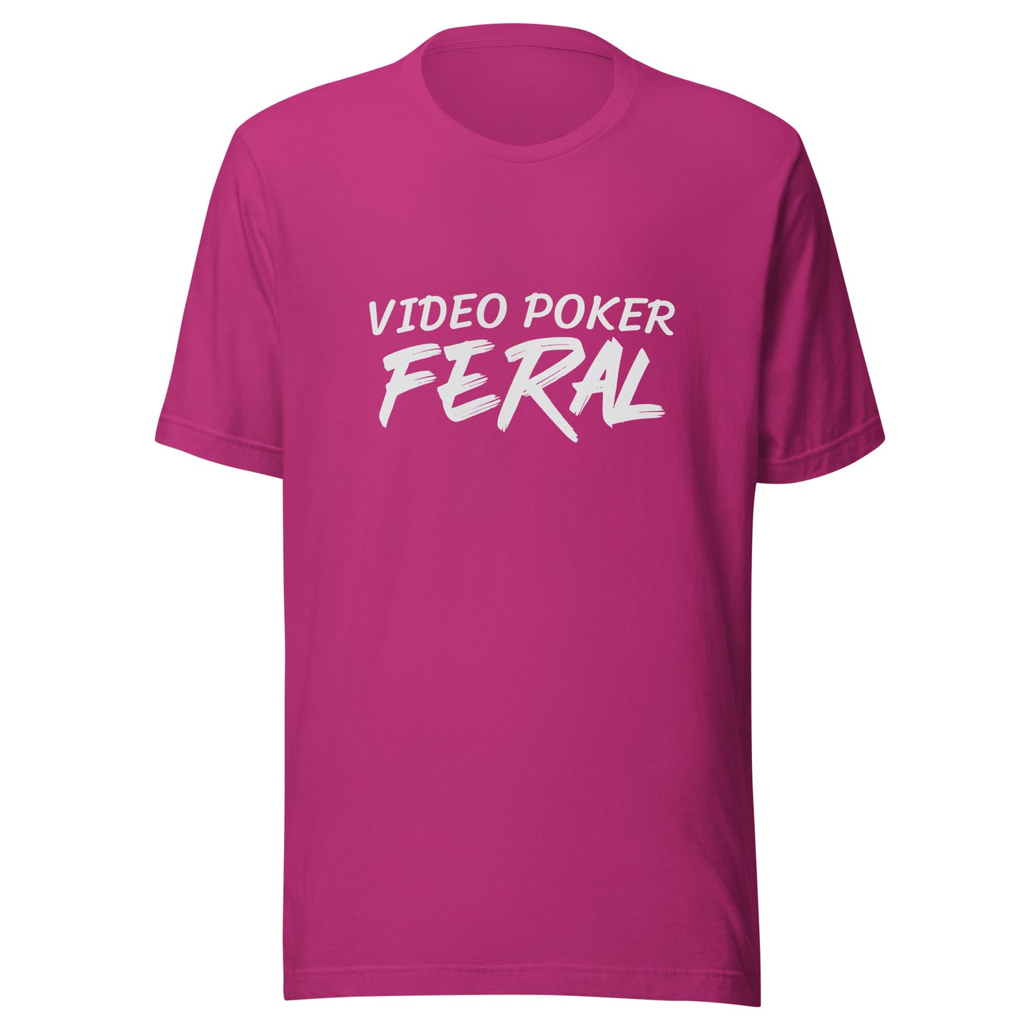 Video Poker Feral™ Unisex Gambling T-Shirt