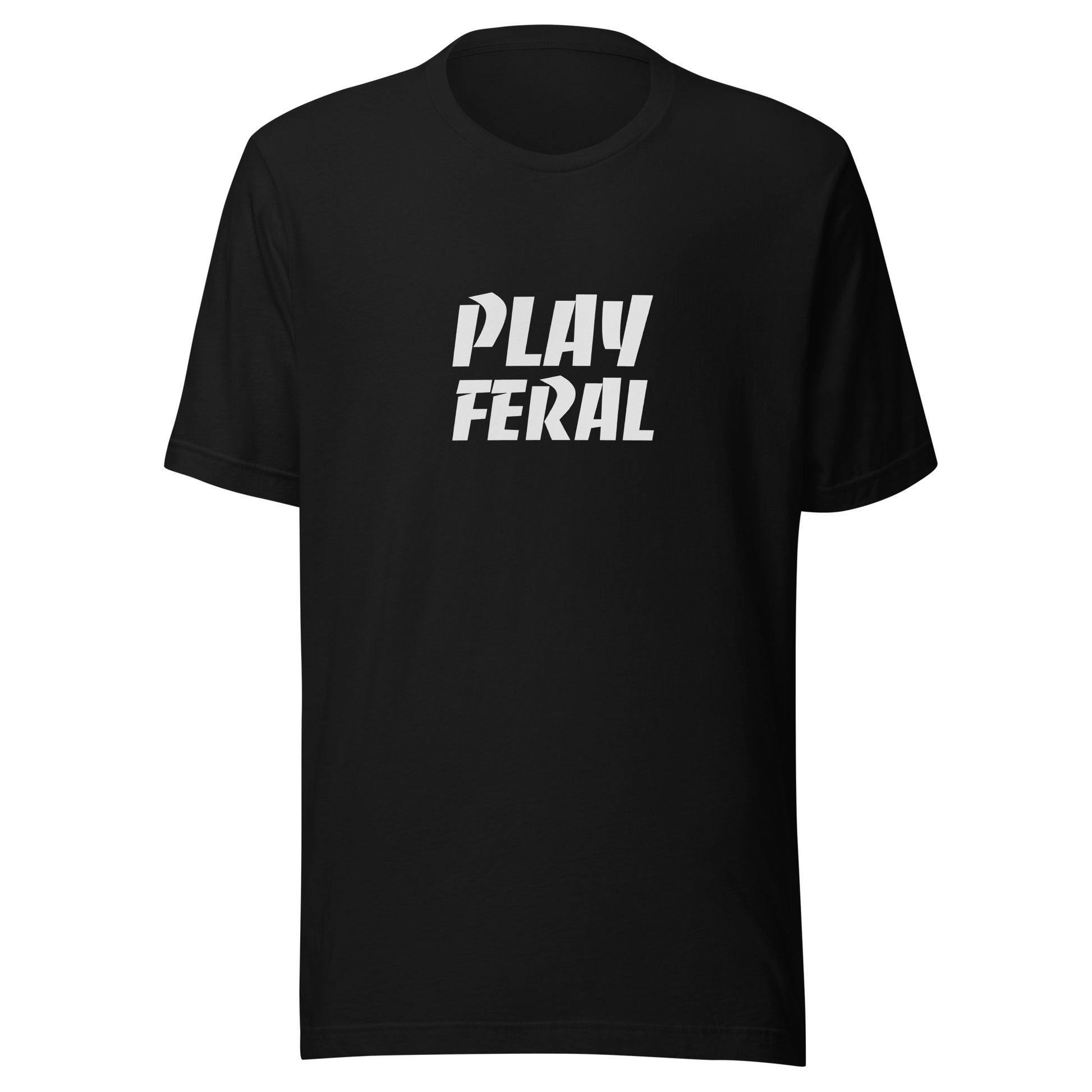 Play Feral unisex sports t-shirts are a twist on an old saying, play like an animal and are designed for the player who plays to be the best.