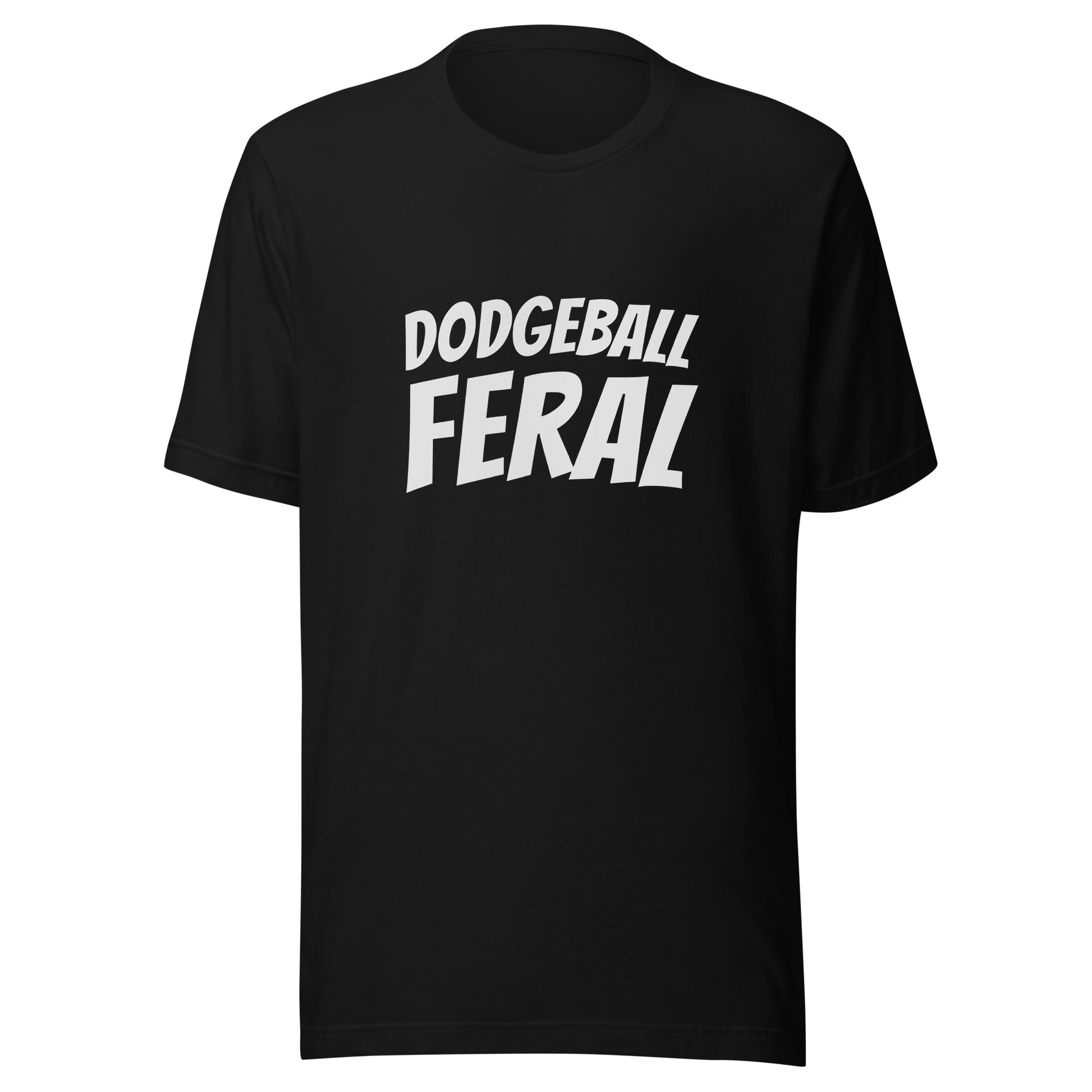 Dodgeball Feral sports t-shirts are for players, coaches, and fans who go wild for the game and love the action, and it makes a great gift!