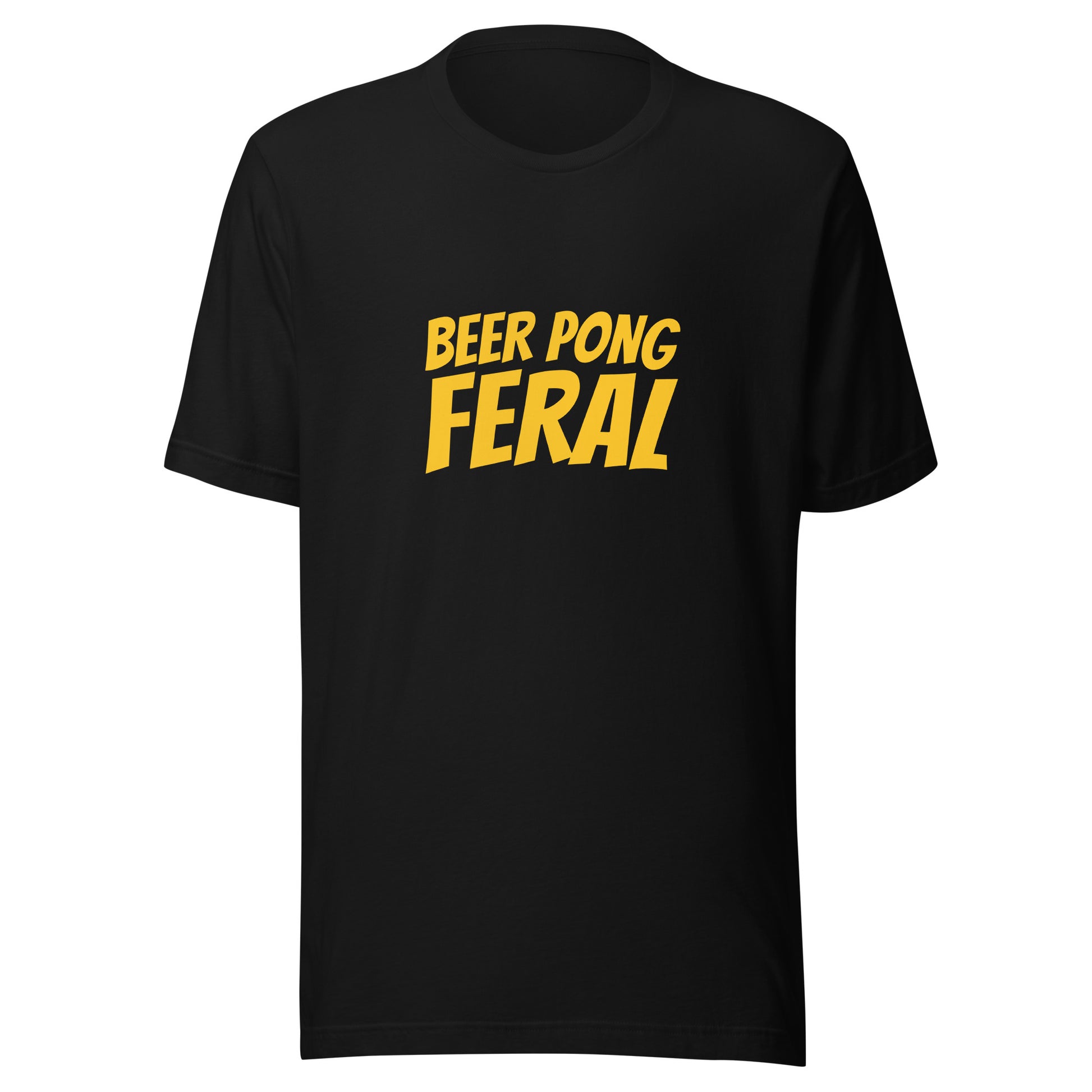 Beer Pong Feral t-shirts are for adults and college students who go wild for playing the game, and this cool party tee makes a great gift.