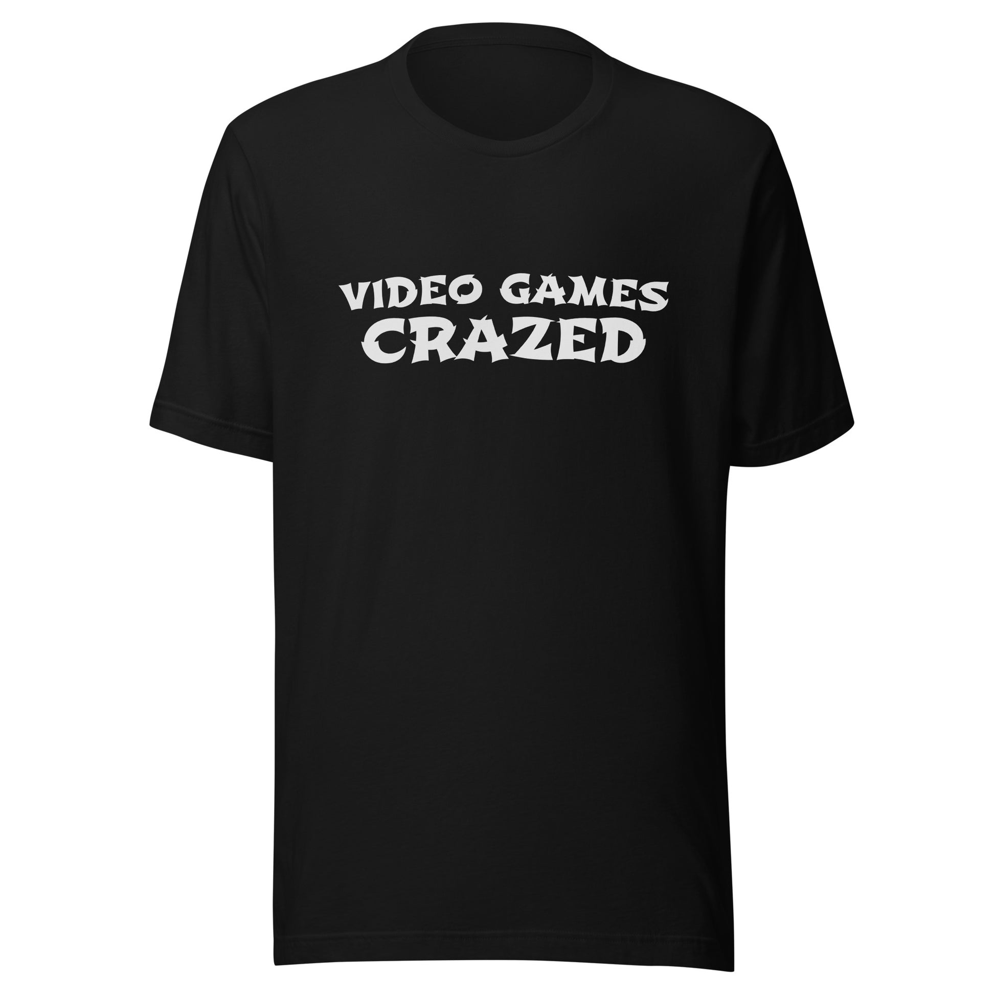 Video Games Crazed unisex gamer t-shirts are for gamers who go crazy and insane for playing their favorite video games.