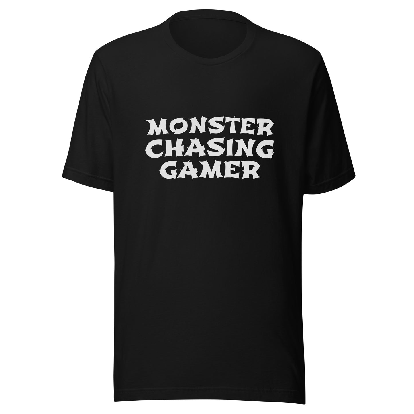 Monster Chasing Gamer gaming t-shirts are for gamers who chase monsters and anything that gets in their way when they play.