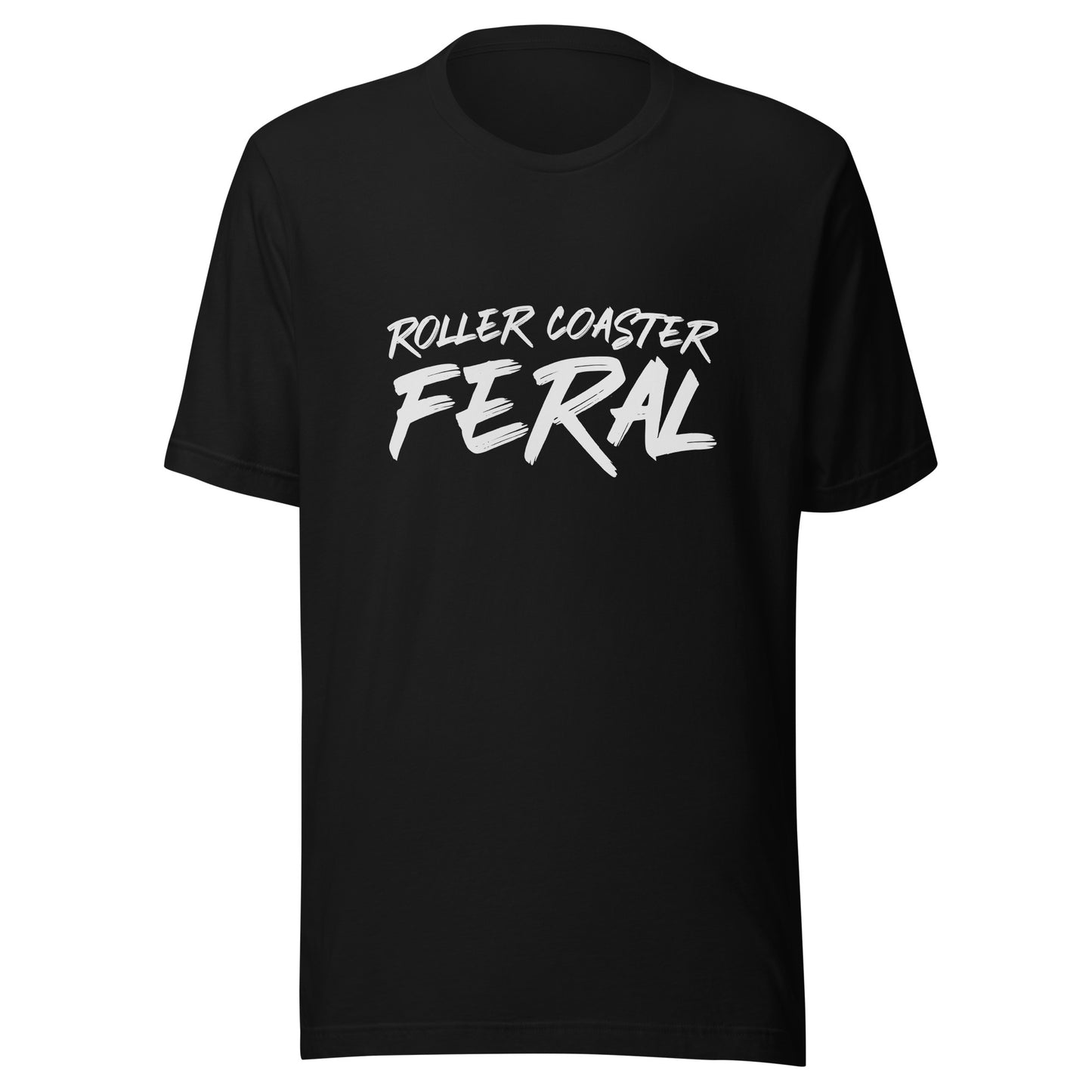 Roller Coaster Feral unisex amusement park t-shirts are for anyone who goes wild and crazy for riding on a roller coaster.