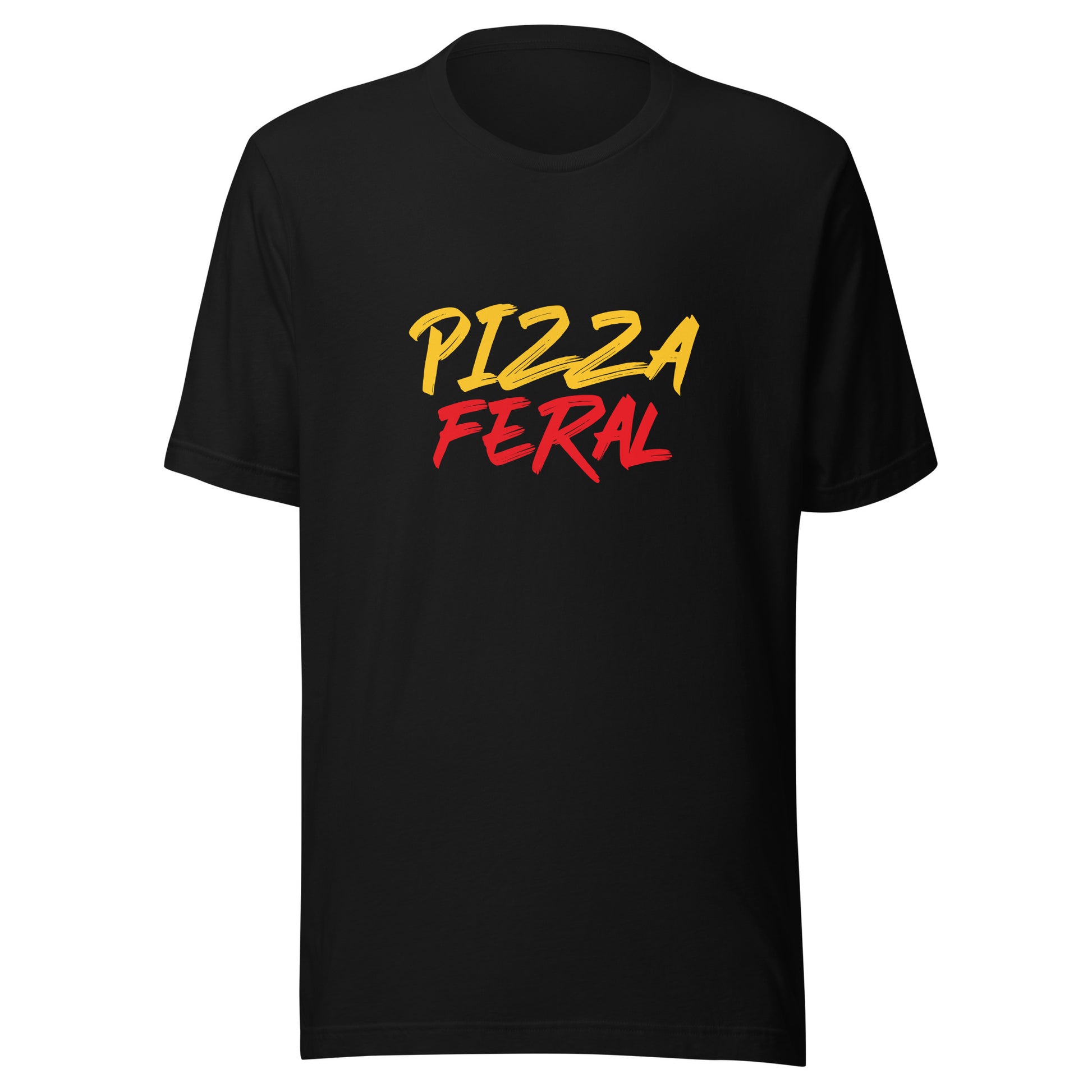 Pizza Feral unisex fan t-shirts are for anyone who goes wild for eating any type and considers it their favorite food.