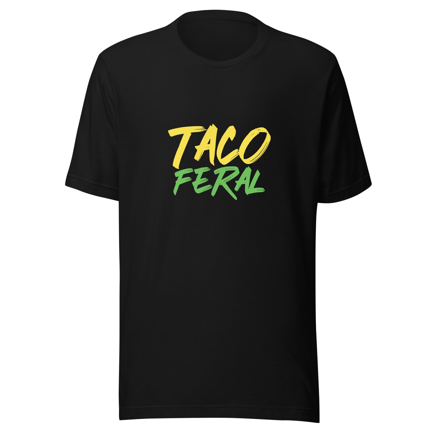 Taco Feral unisex fan t-shirt is for anyone who goes wild and crazy for eating the Mexican food specialty from mild to spicy.