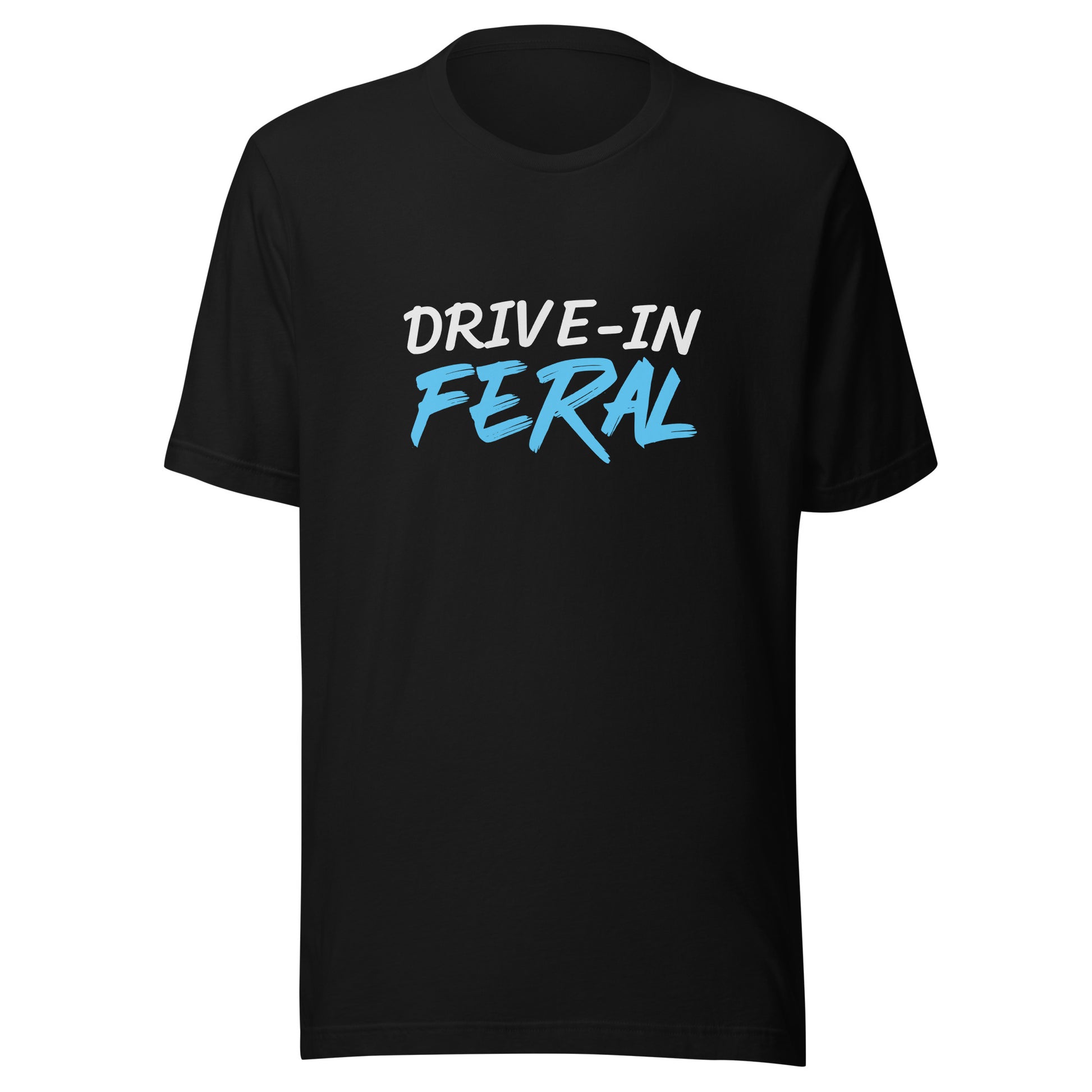 Drive-In Feral unisex cool t-shirts are for moviegoers and fans who love going to drive-ins to watch outdoor films in their cars.