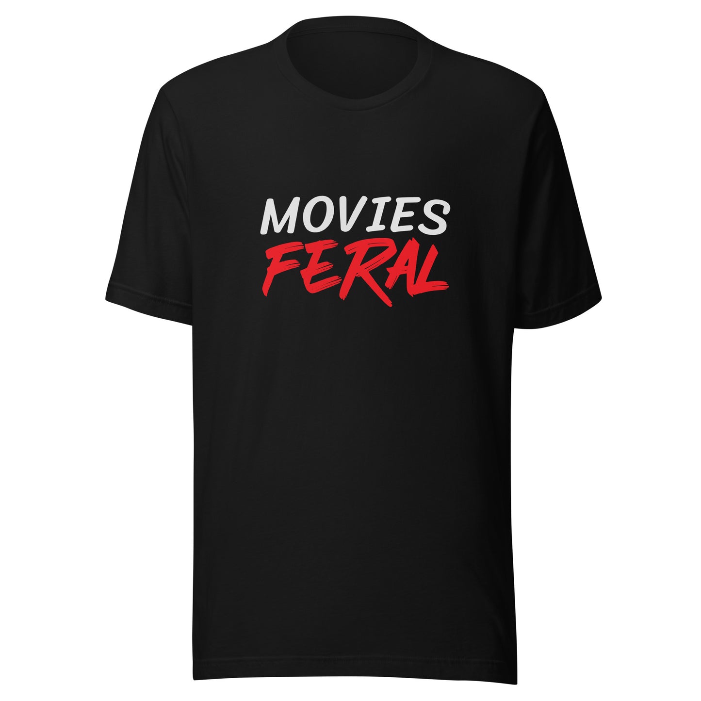 Movies Feral unisex t-shirts are for anyone who goes wild for films and loves watching them, and it is designed for the diehard movie fan.