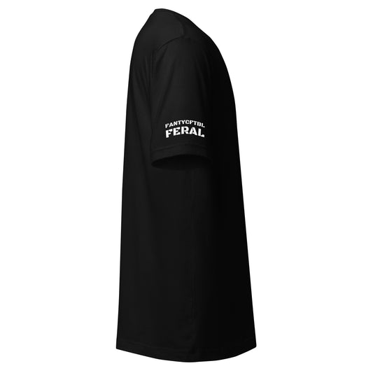 FANTYCFTBL Feral unisex right-sleeve logo sports t-shirts are for anyone who goes wild for fantasy football and looks forward to the picks.