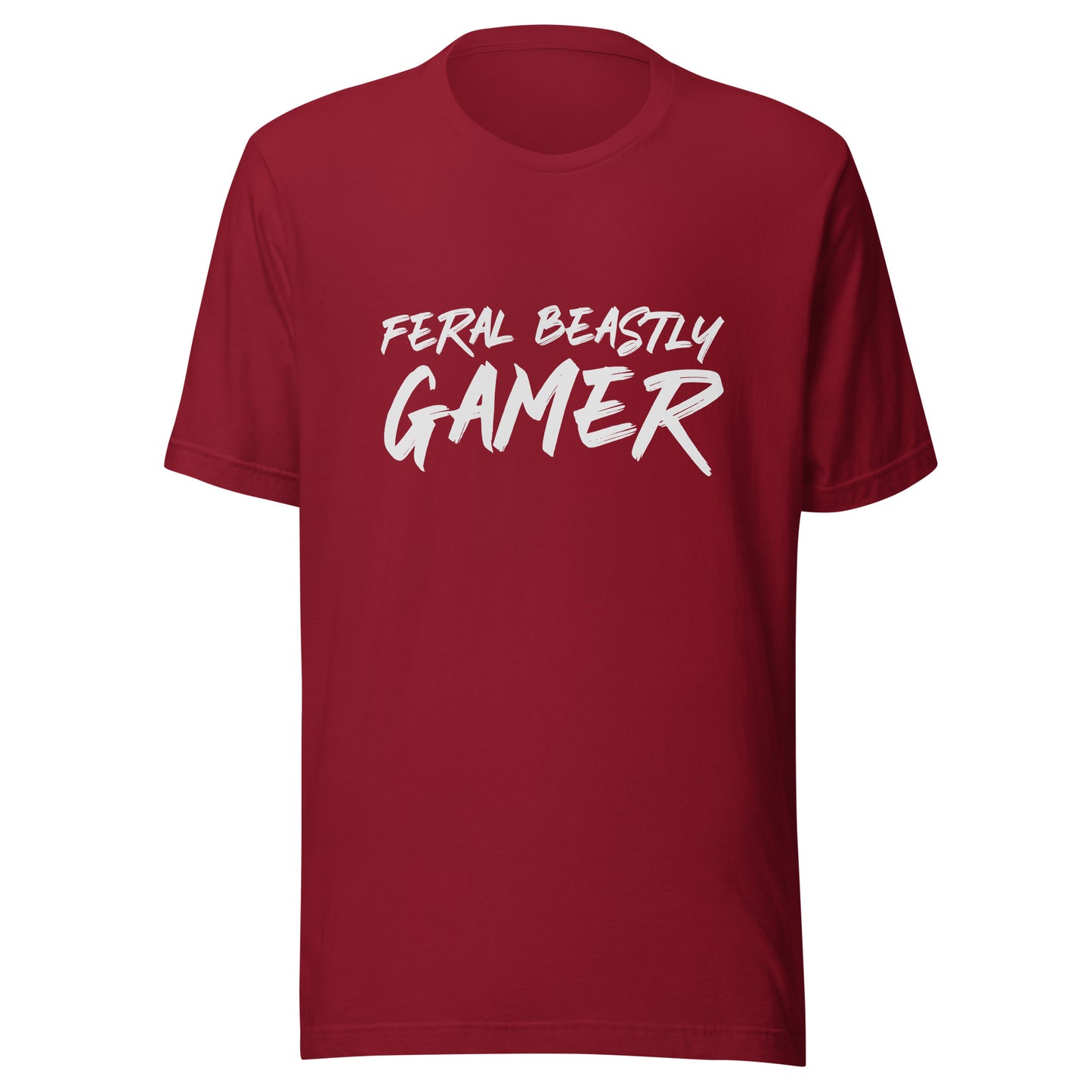 Feral Beastly Gamer unisex (for men and women) gaming t-shirts are for gamers who go wild when playing and play like beasts.