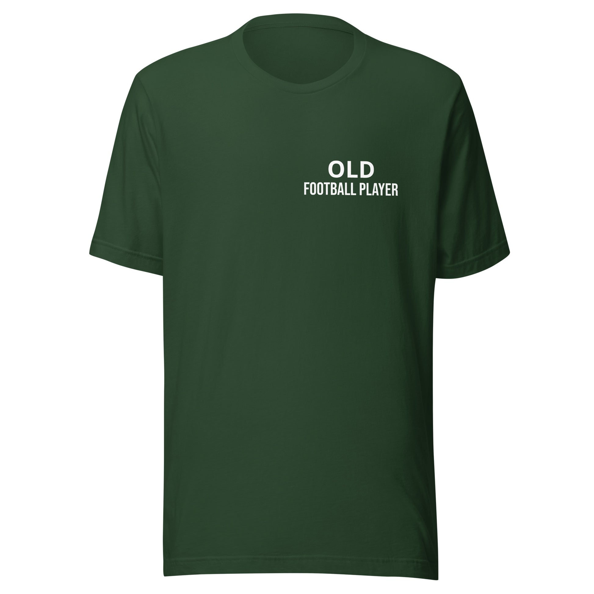 Old Football Player brand sports t-shirt for veteran and former players to share they played on the gridiron.