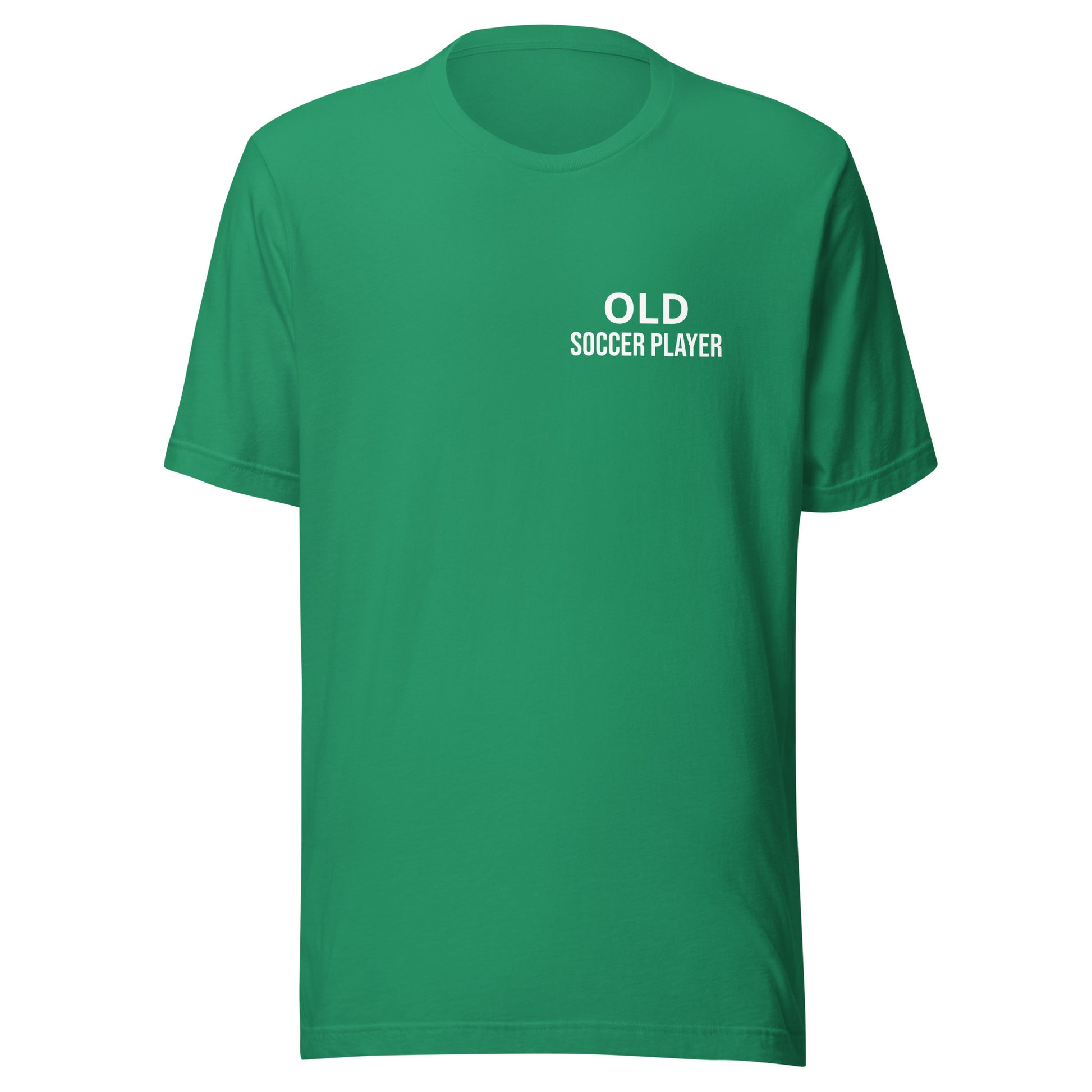 Old Soccer Player brand sports t-shirt for veteran and former soccer players to share they kicked goals.