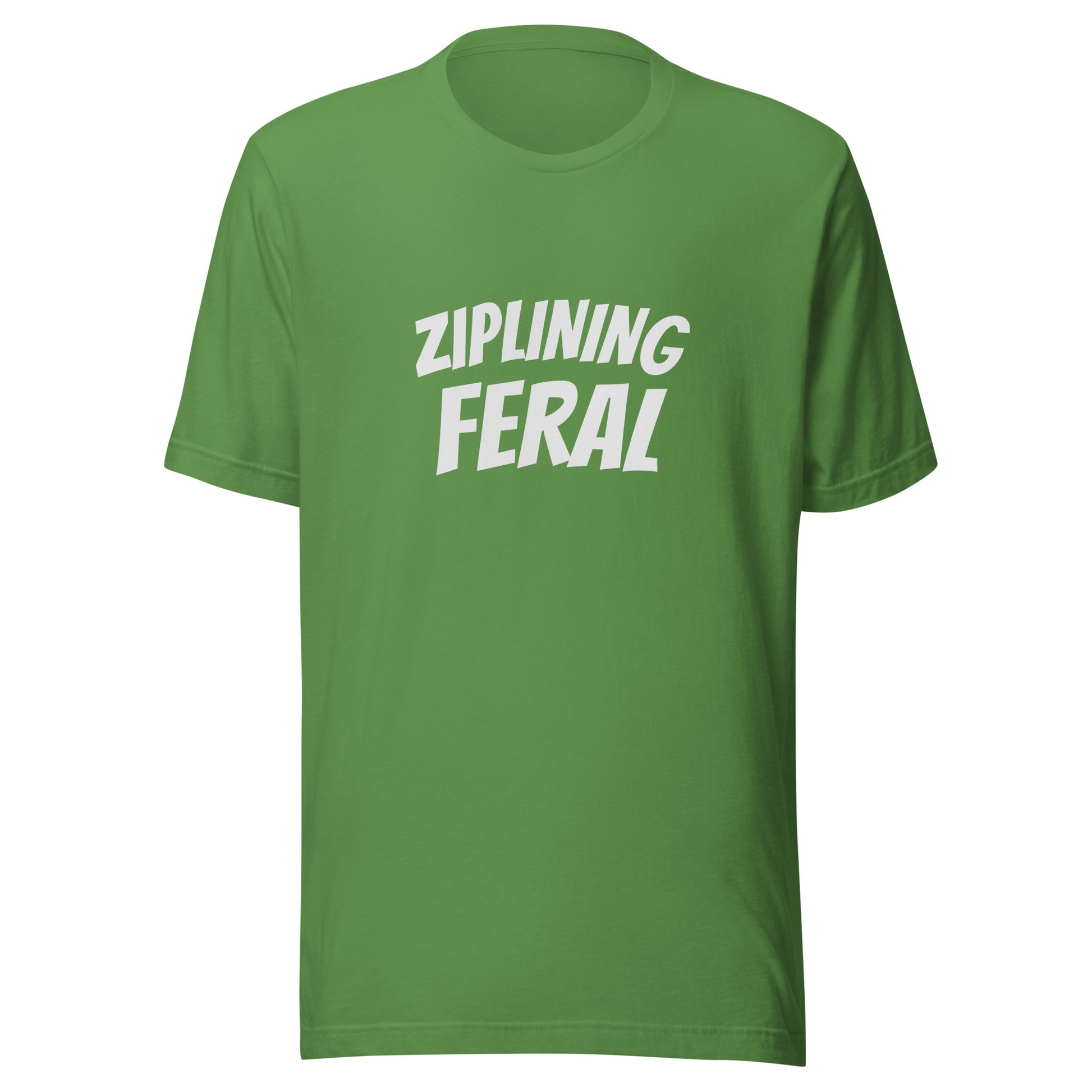 Ziplining Feral unisex t-shirts are for people who go wild for each zipline ride and the exhilaration it brings them.