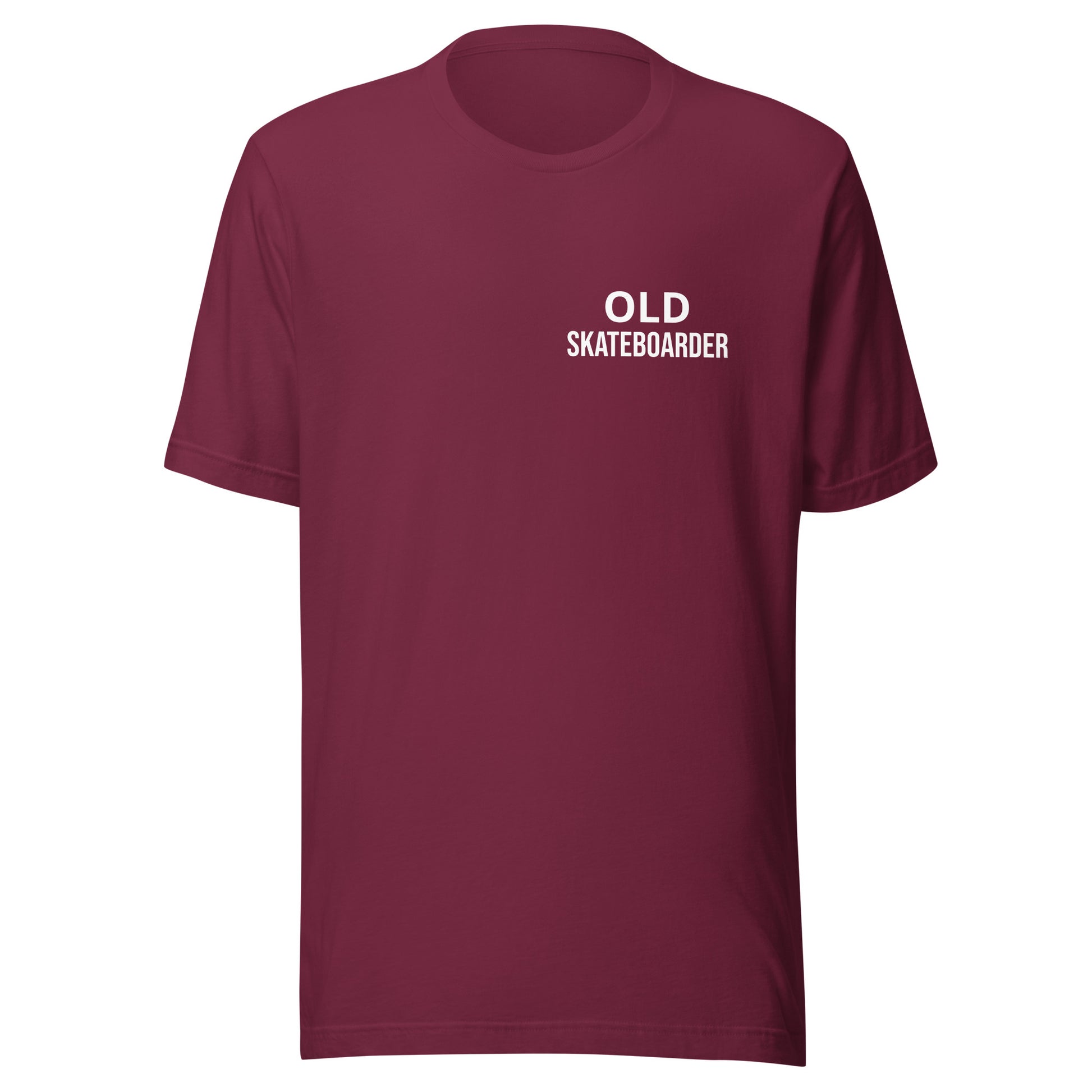 Old Skateboarder t-shirt for veteran and former skateboarders to share they made the best jumps and had the hardest falls and survived.