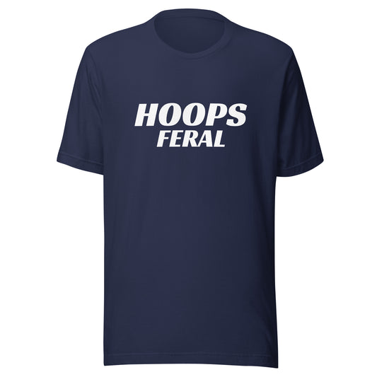 Hoops Feral basketball t-shirts are for players and fans who love the game and go wild for the action on the court.