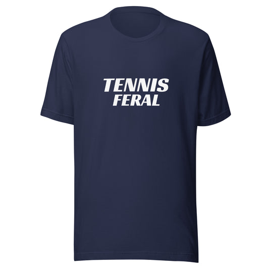 Tennis Feral unisex sports t-shirts are for players, coaches, and fans who go wild for the game, and the athletic tee makes a great gift!