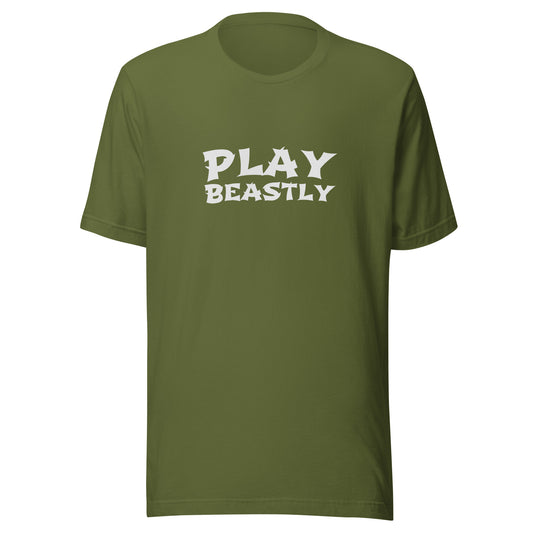 Play Beastly unisex sports t-shirts are designed for hardcore players and athletes who play like "beasts" and dominate.