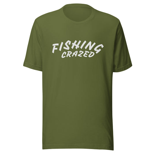 Fishing Crazed unisex angling t-shirts are for anyone who goes wild for fishing and catching fish.