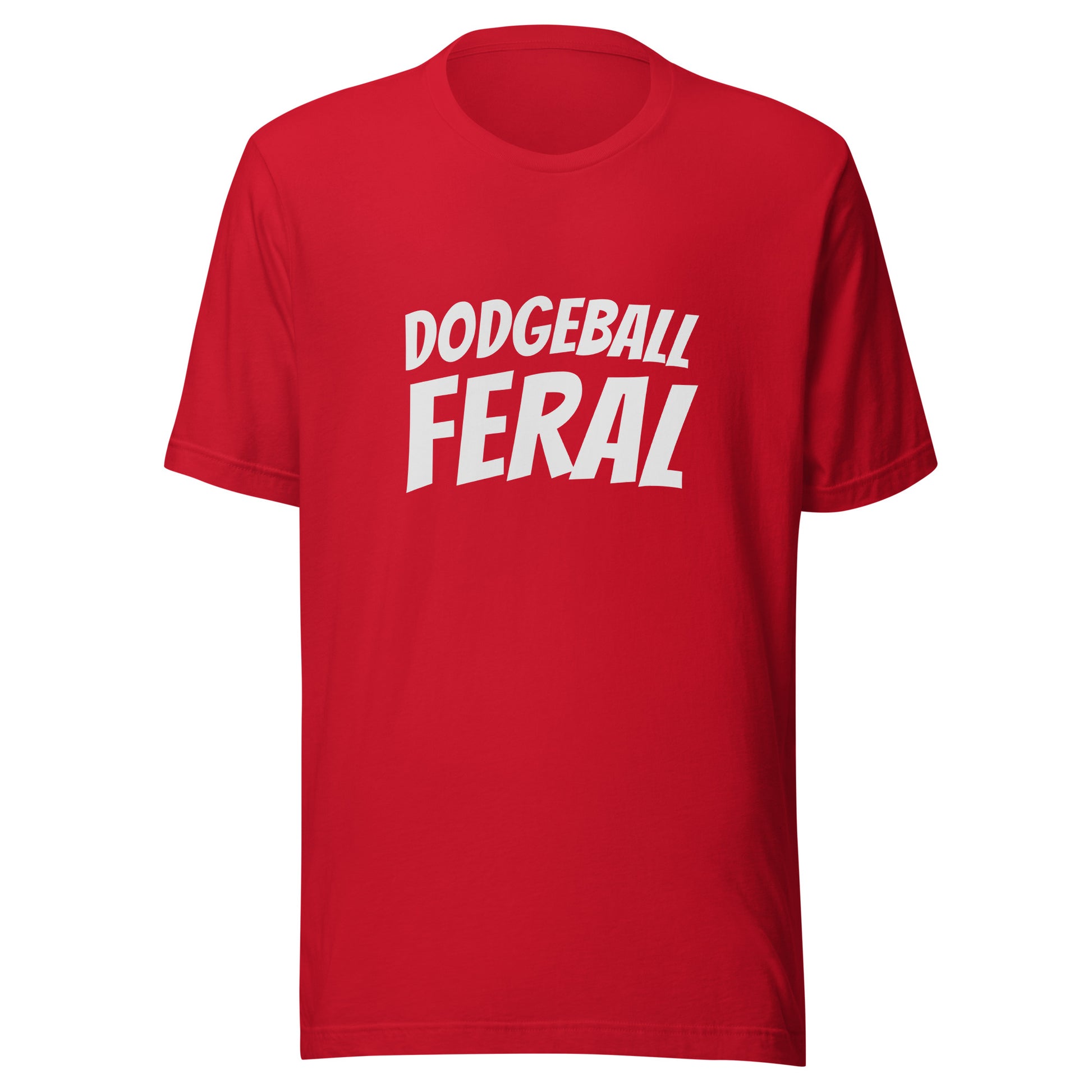 Dodgeball Feral sports t-shirts are for players, coaches, and fans who go wild for the game and love the action, and it makes a great gift!