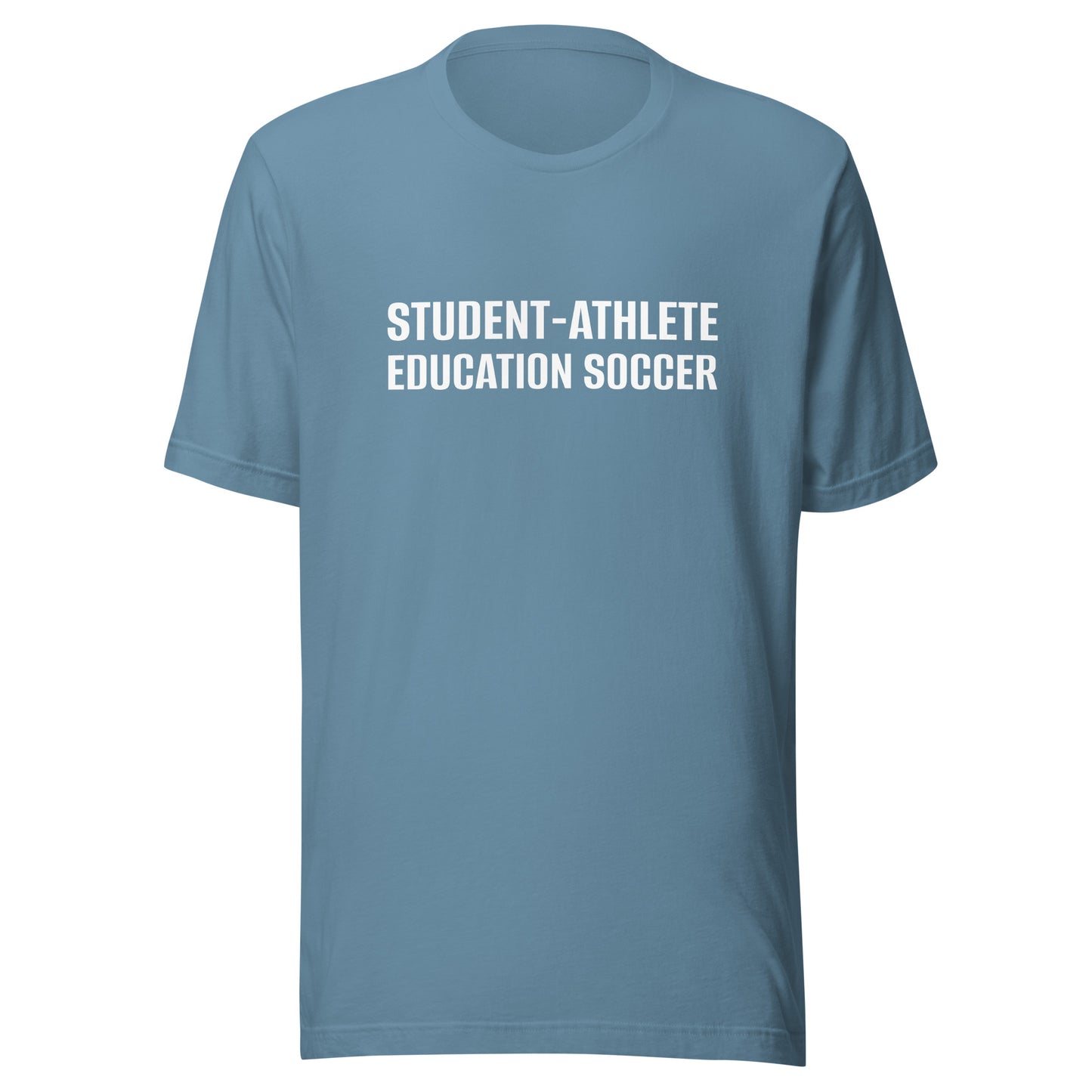 Student-Athlete Education Soccer sports t-shirts are for high school and college students whose educational study is soccer.