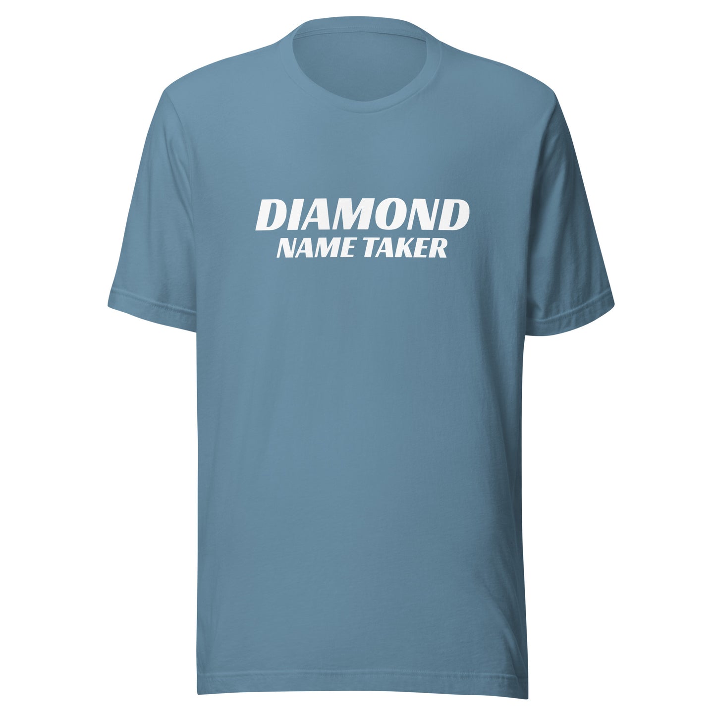 Diamond Name Taker brand athletic t-shirt for baseball and softball players who take names and dominate in the sports.