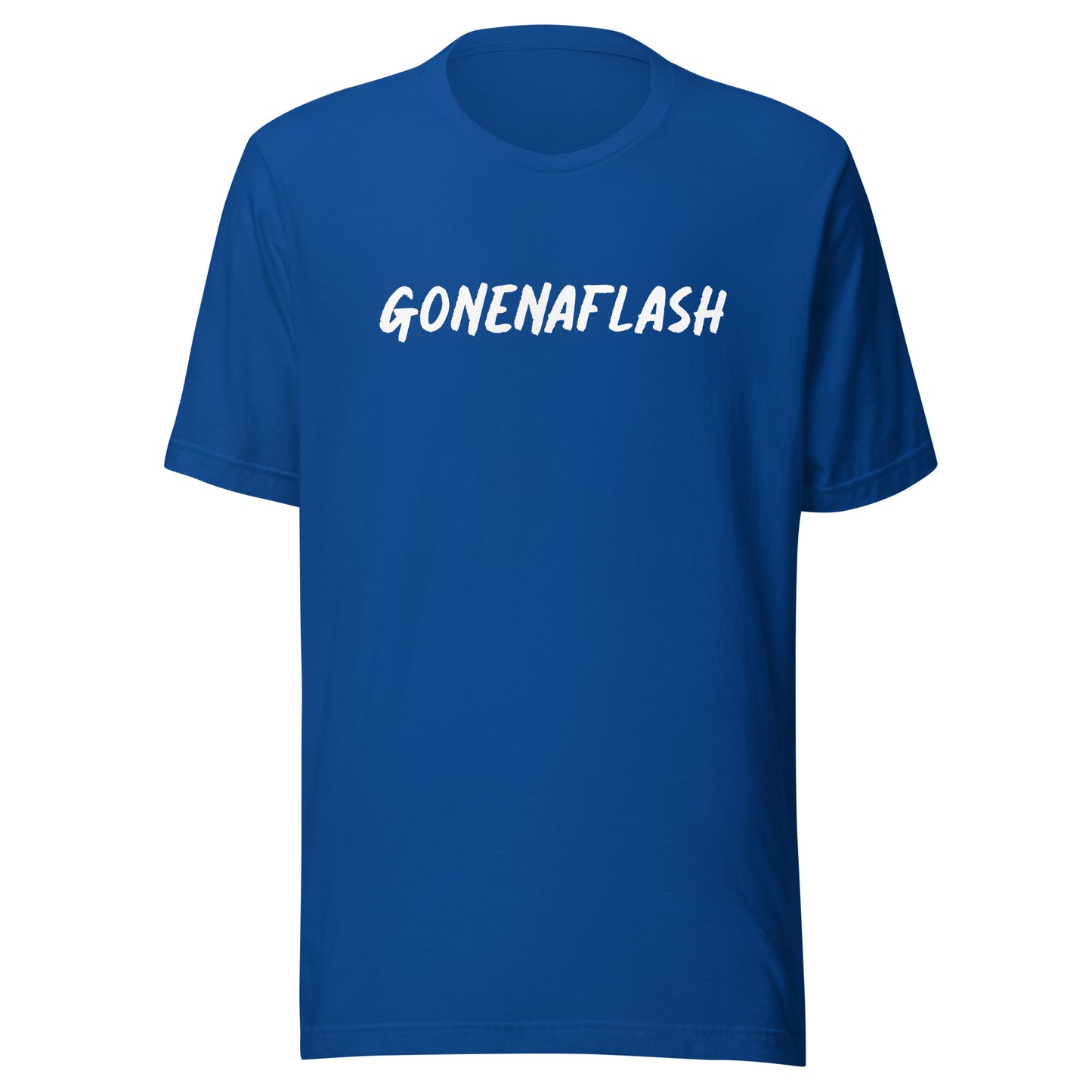 GONENAFLASH Gone In A Flash unisex sports t-shirts are for athletes and players who have great speed and can take off quickly.