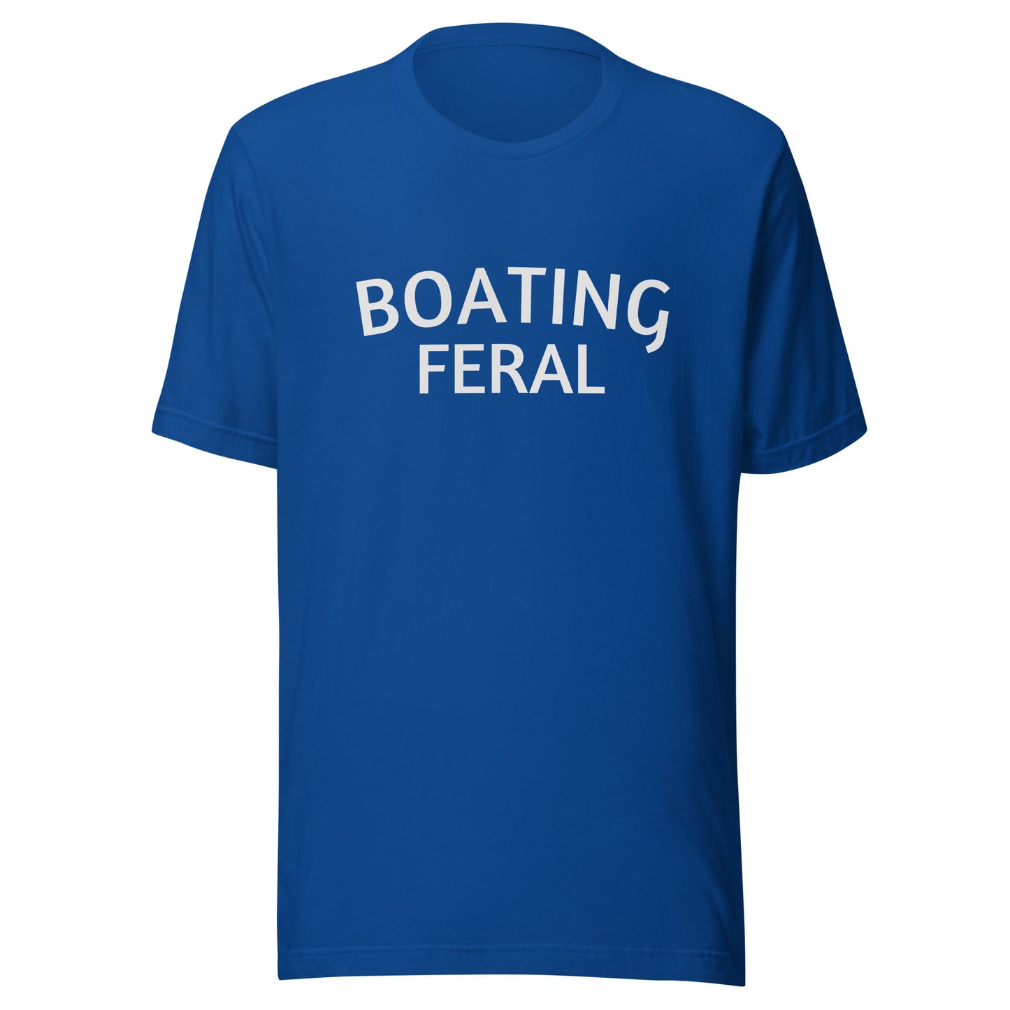 Boating Feral unisex boater t-shirts are for all boaters who go wild for being on the water whether for fishing, recreation, or racing.