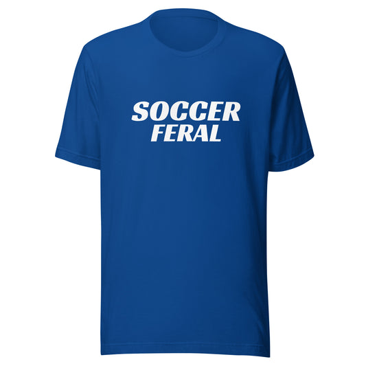 Soccer Feral brand sports t-shirt for players and fans who go wild for the sport and love the game.