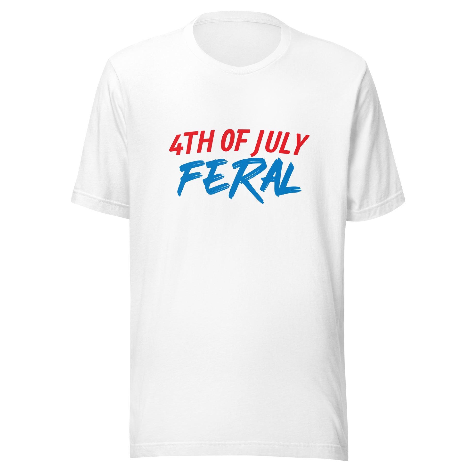 4th of July Feral unisex t-shirts are for anyone who goes wild for the holiday, festivities, and celebrating our Independence Day. 