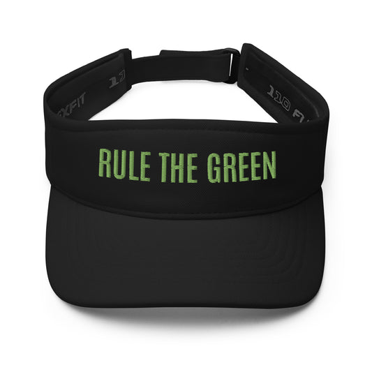 Rule The Green brand golf sports visor for golfers and fans of golfing.