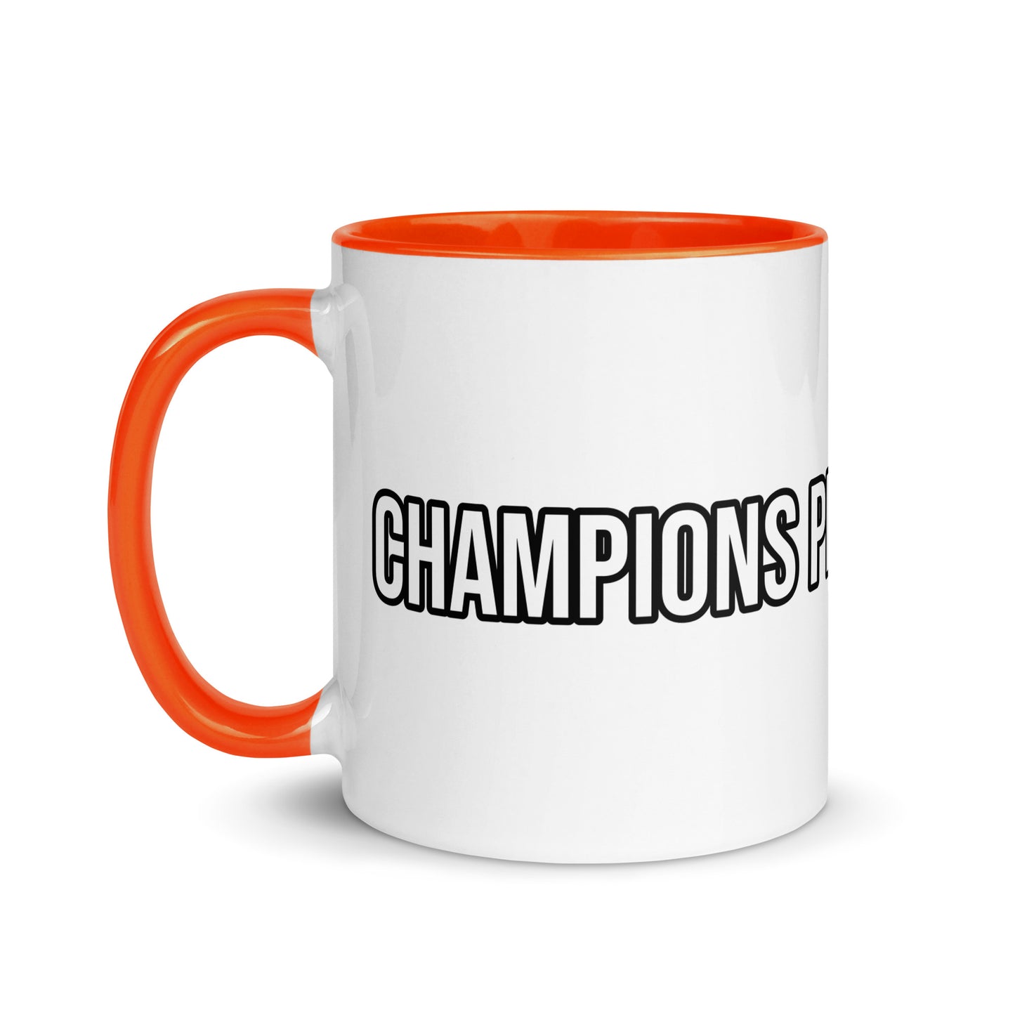 Champions practice harder sports team coffee mug for players, teams, and coaches.