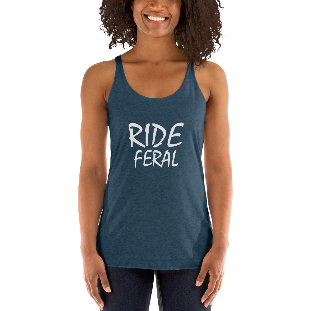 Ride Feral™ Women's Racerback Tank Top for Bikers, Surfers, and Skateboarders