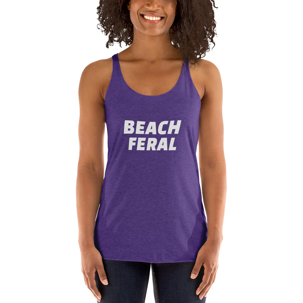 Beach Feral™ Women's Racerback Tank Top for Fans of the Sand and Ocean