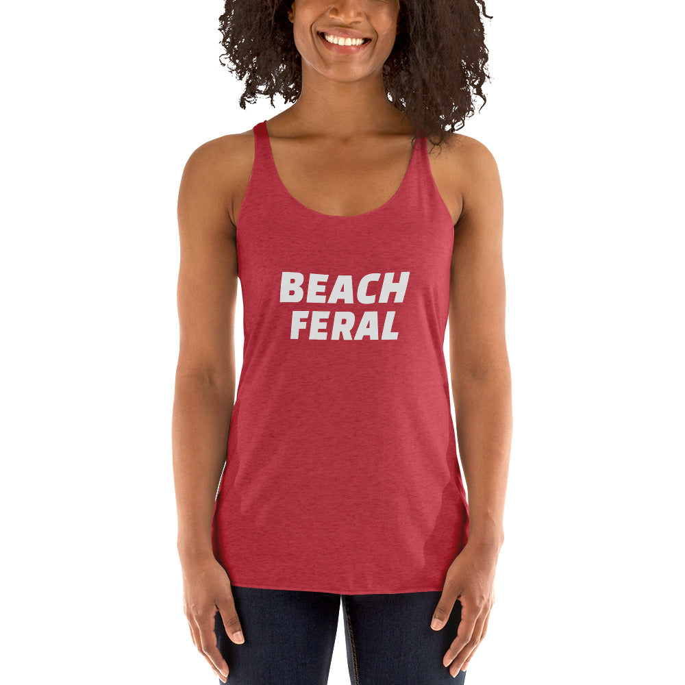 Beach Feral™ Women's Racerback Tank Top for Fans of the Sand and Ocean