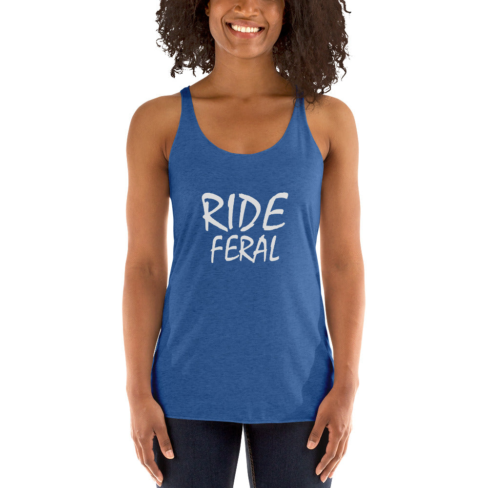 Ride Feral™ Women's Racerback Tank Top for Bikers, Surfers, and Skateboarders