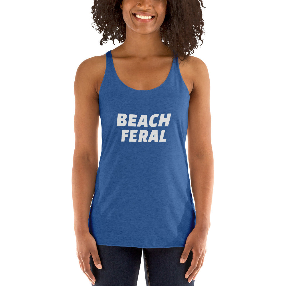 Beach Feral™ Women's Racerback Tank Top for Fans of the Sand and Ocean