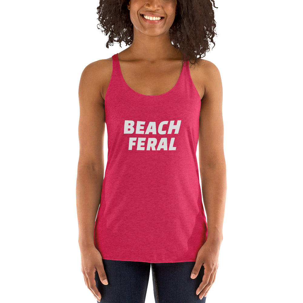 Beach Feral™ Women's Racerback Tank Top for Fans of the Sand and Ocean