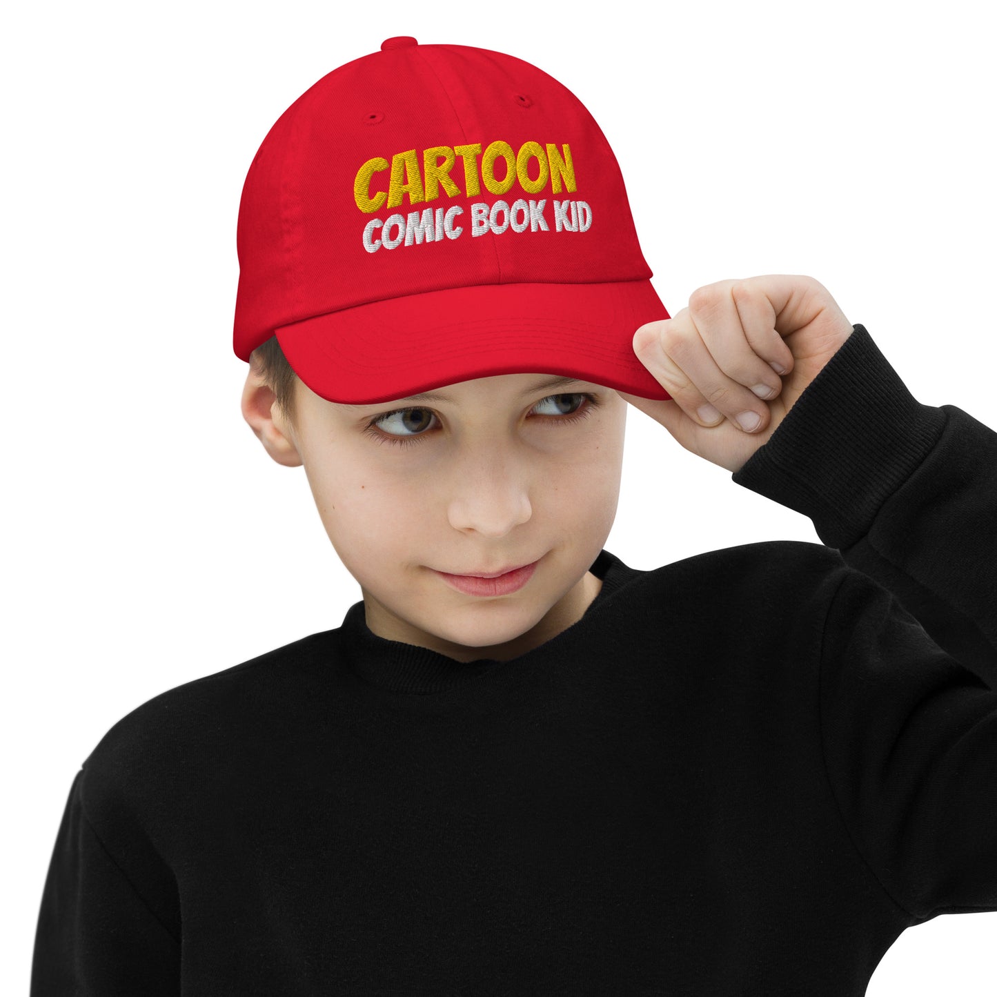 Cartoon Comic Book Kid™ Youth Hat, Fun Baseball Cap for Kids