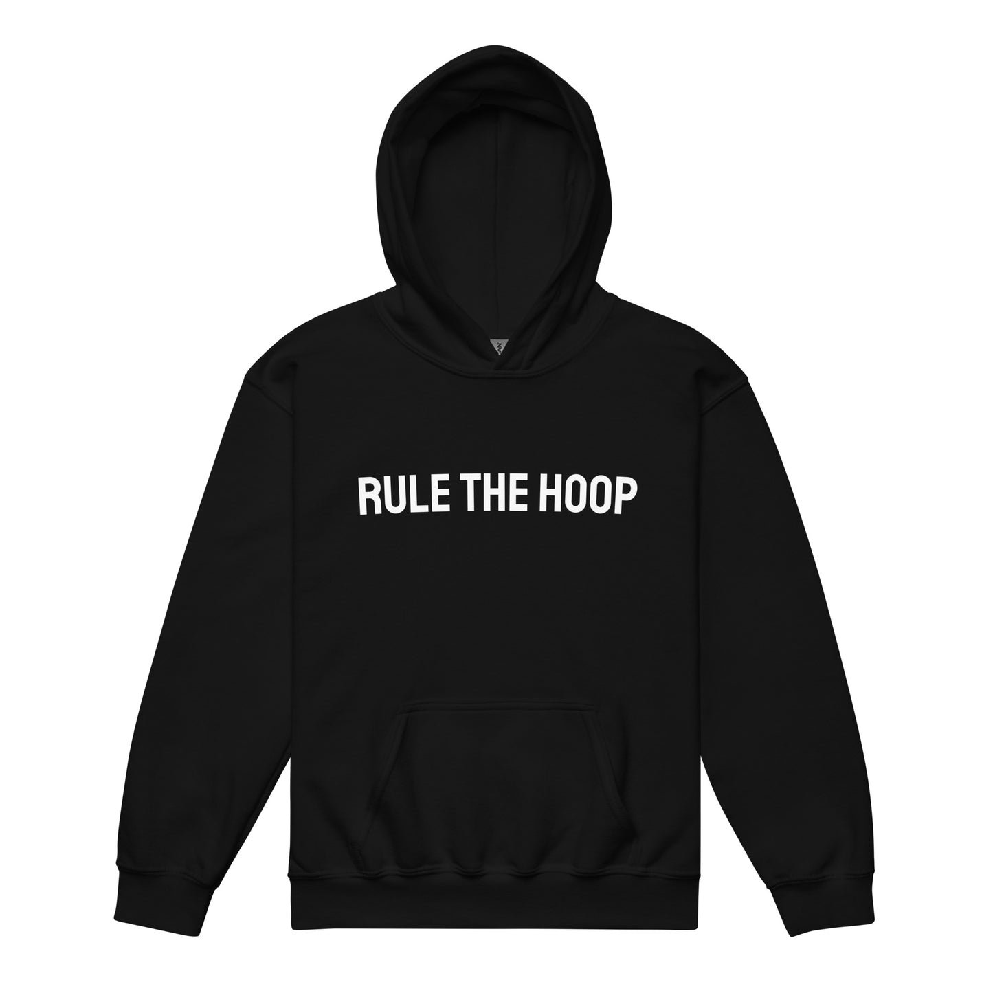 Rule The Hoop brand youth sports hoodie for youth basketball players and teams.