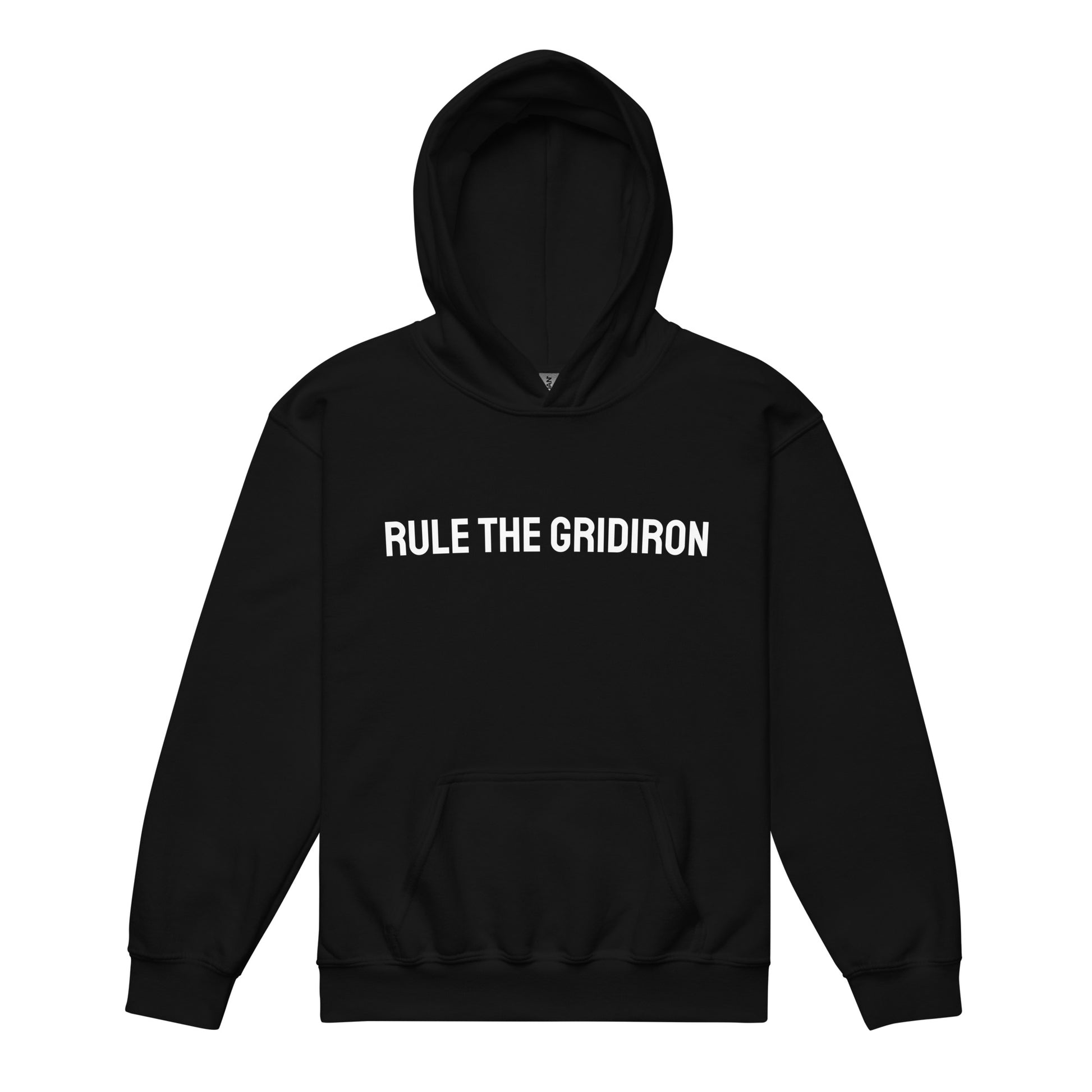 Rule the Gridiron brand sports hoodie for football players and teams.