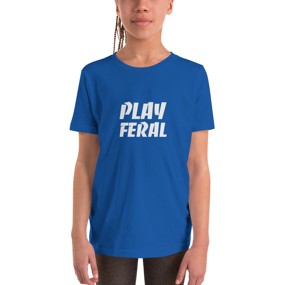 Play Feral unisex youth sports t-shirts for the confident athlete and the hardcore player who plays to be the best. 